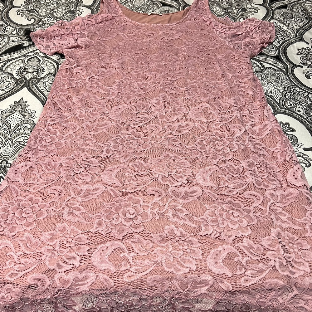 Cold Shoulder Mauve Dress